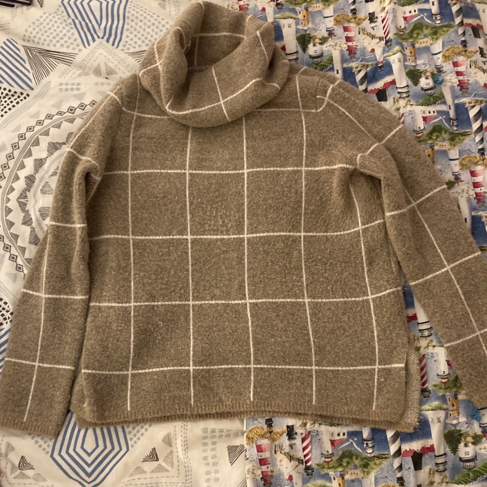 Norta Turtle Neck Plaid Pullover - image 4